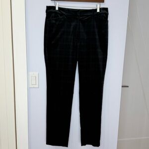 Brooks Brothers Women’s Black Watch Plaid Cotton Velvet Pants. Size 8. NEW!